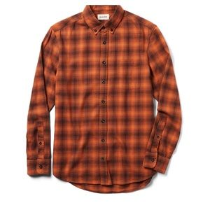 Taylor Stitch Men’s The Jack Flannel Shirt in Rust Plaid size 42 - Large